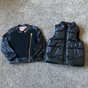 Girls jacket and puffer vest